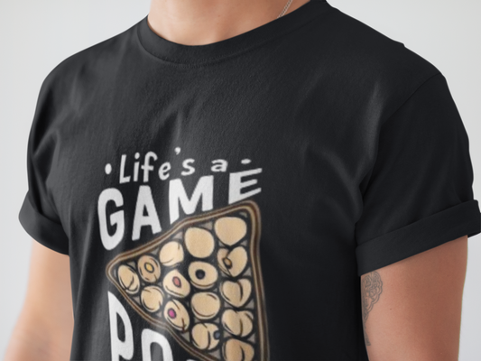 Life’s a Game Regular Men’s Cotton T-Shirt – Casual Typography Graphic Tee