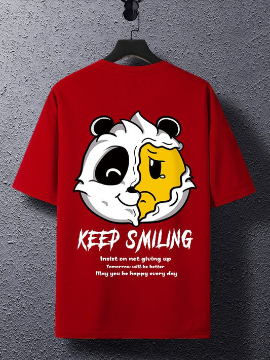 Keep Smiling Women's Regular Cotton T-Shirt