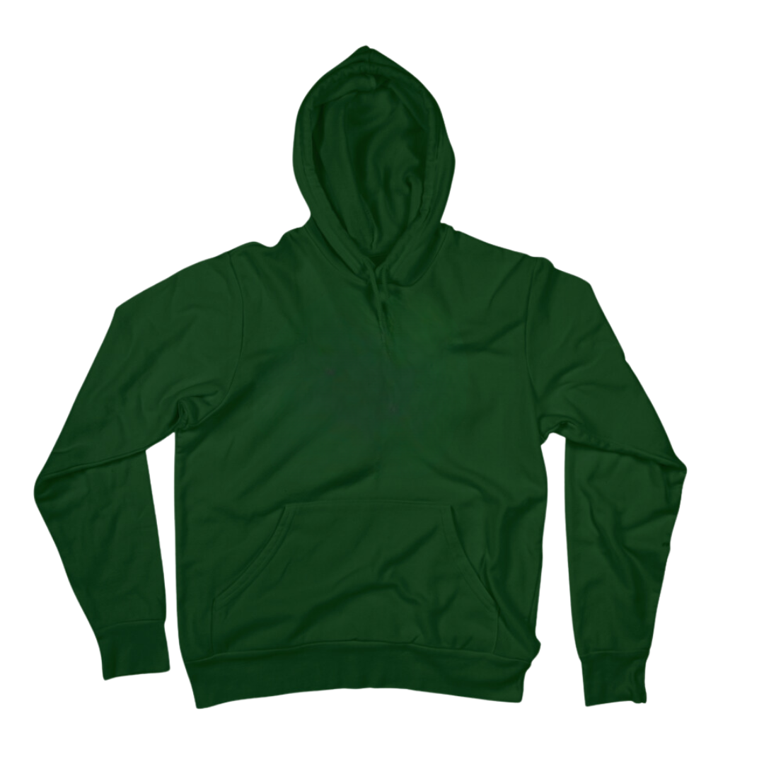 Plain Solid Cotton Hooded Sweatshirt - Clori