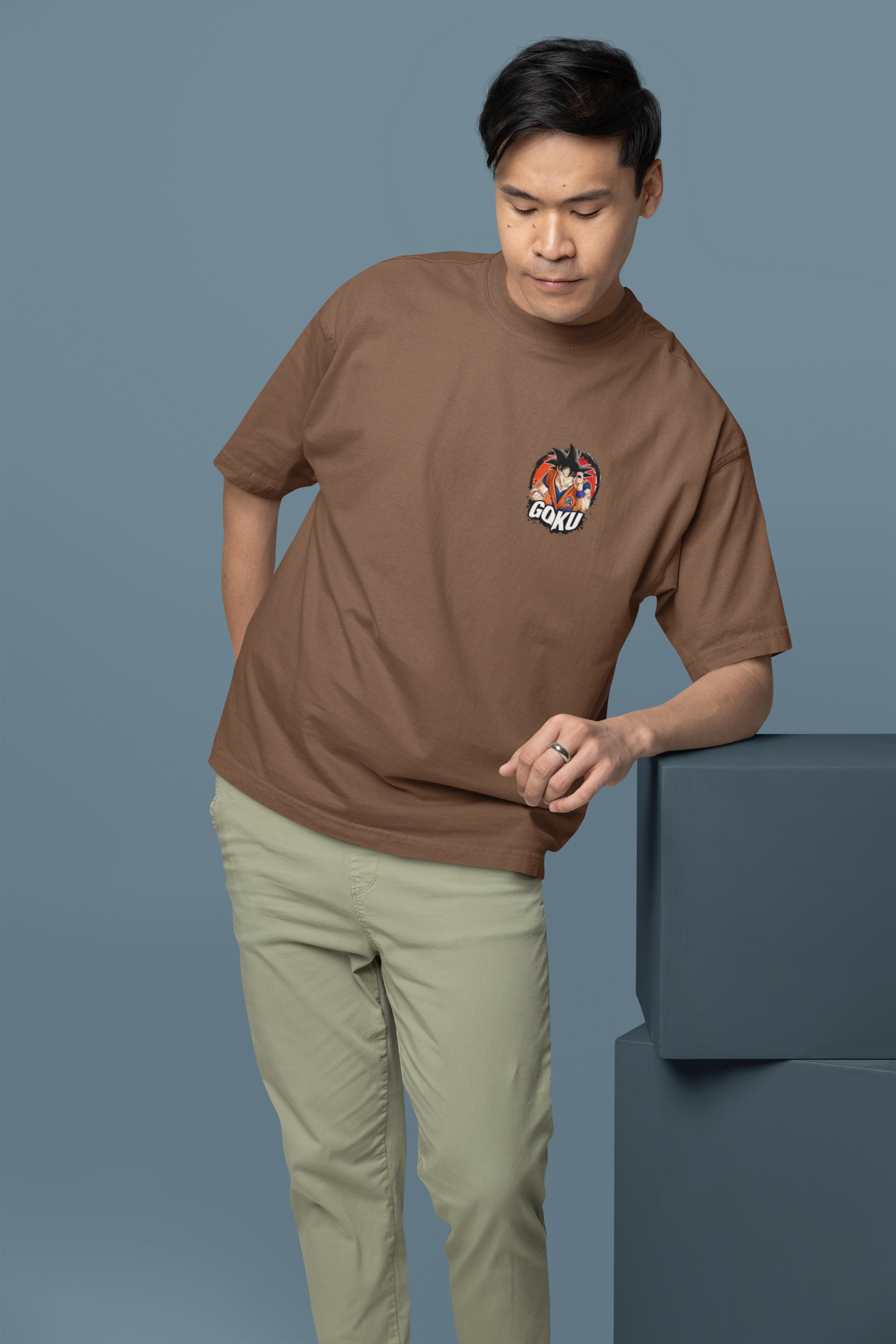 Goku Oversized Men's Cotton T-shirt