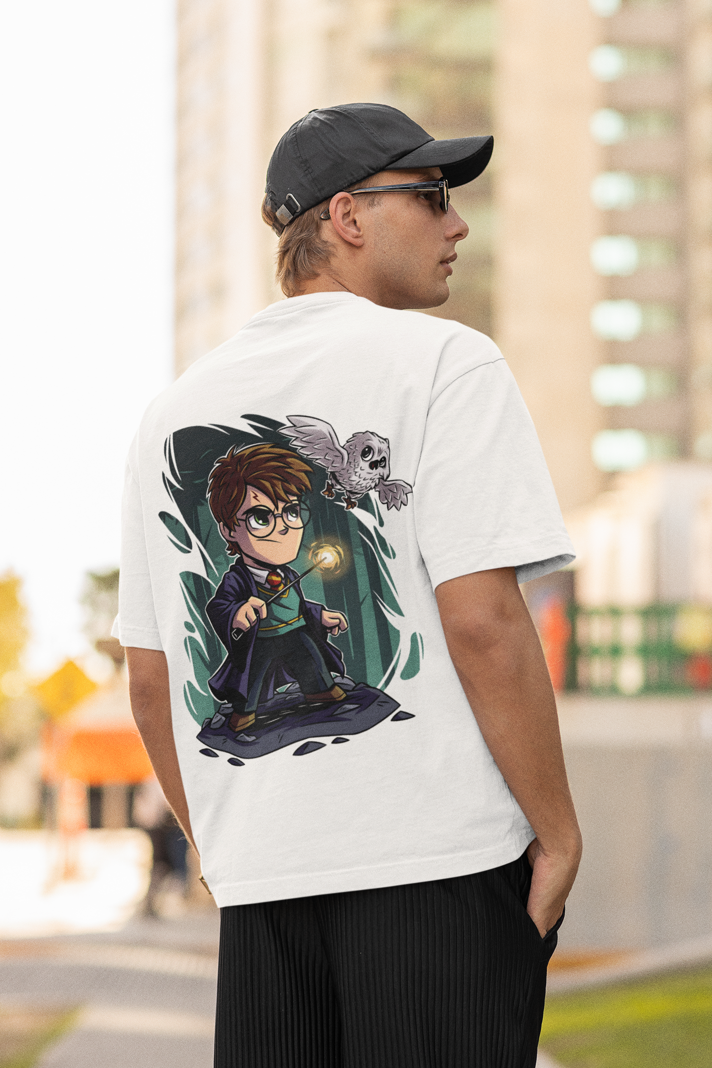 Clori Harry potter Oversized Men's Cotton T-shirt