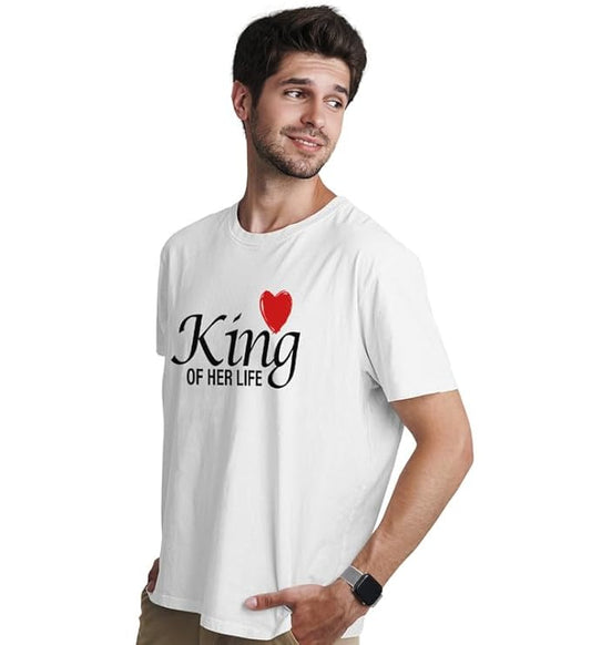 King & Queen Couple T-Shirt Set – Perfect for Lovers | Matching Cotton Tees