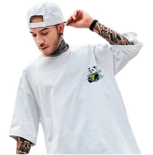 Men’s Black Oversized Panda Graphic T-Shirt – Streetwear Style