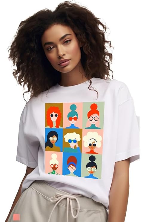 Faces Graphic Print Women T-Shirt