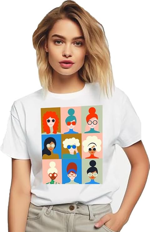 Faces Graphic Print Women T-Shirt