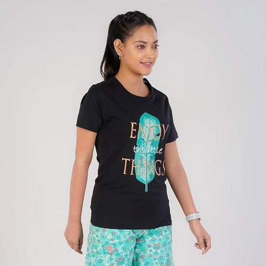 Enjoy The Little Things Graphic Print T-Shirt for Women