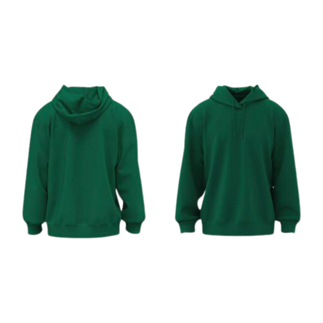 Plain Solid Cotton Hooded Sweatshirt - Clori