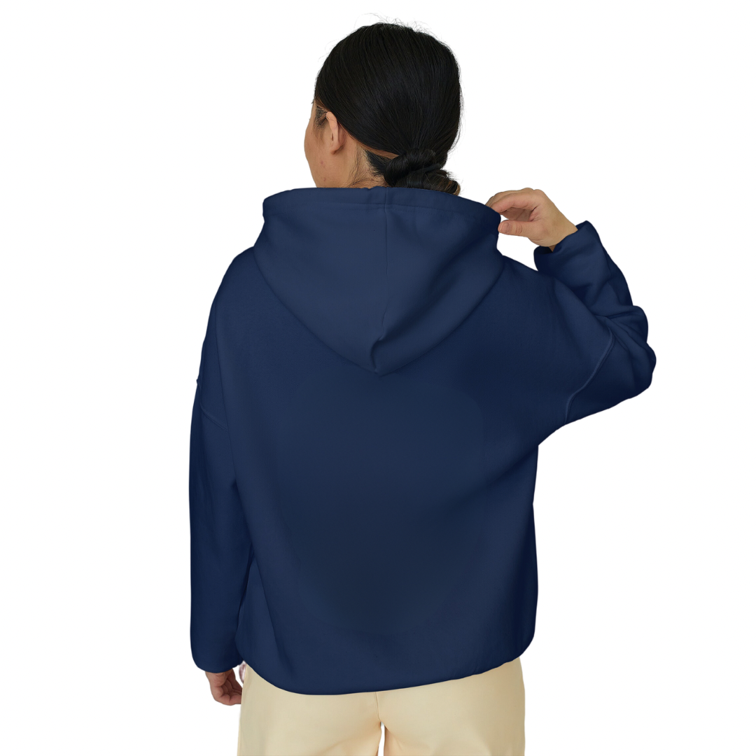 Plain Solid Cotton Hooded Sweatshirt - Clori