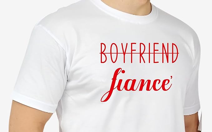 Boyfriend & Girlfriend Fiancée Graphic Print Couple T-Shirt