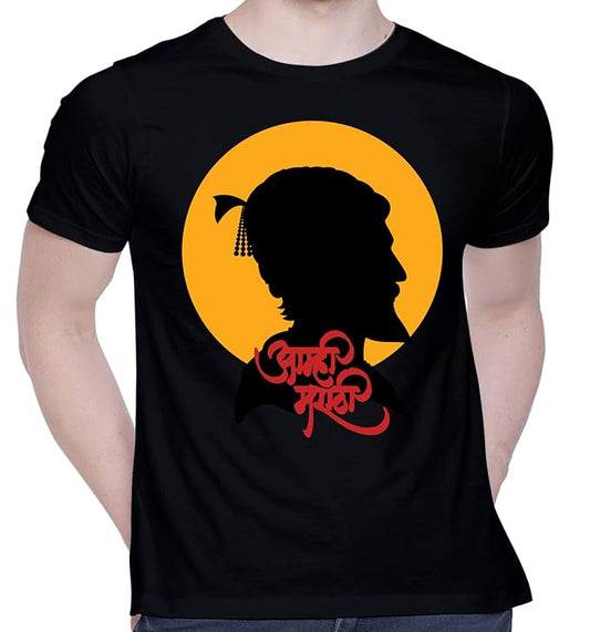 Bold Marathi Graphic Print Men’s T-Shirt – Desi Typography Cotton Tee