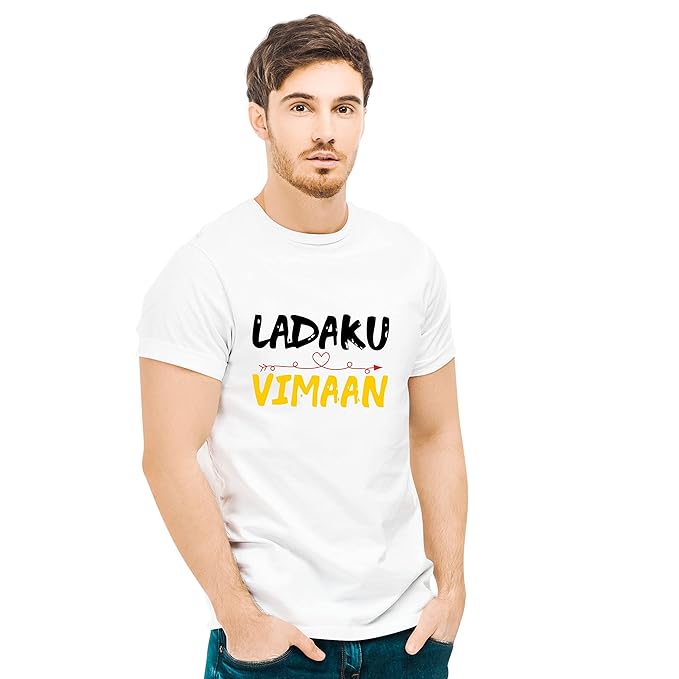 Ladaku Vimaan Tu Meri Jaan Graphic Print Couple T-Shirt