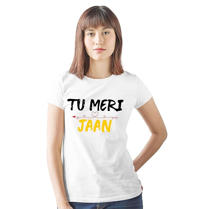 Ladaku Vimaan Tu Meri Jaan Graphic Print Couple T-Shirt