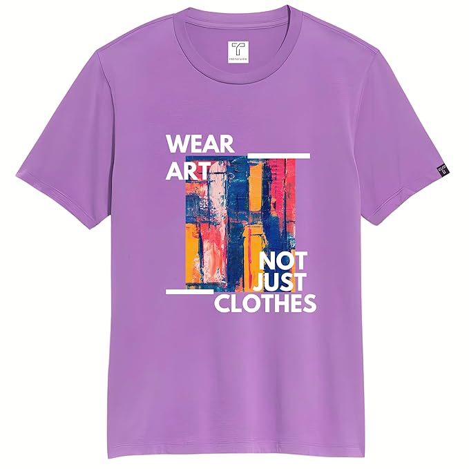 Men’s Purple Artistic Graphic T-Shirt – “Wear Art, Not Just Clothes”