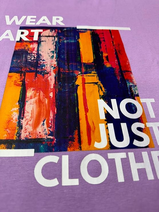 Men’s Purple Artistic Graphic T-Shirt – “Wear Art, Not Just Clothes”