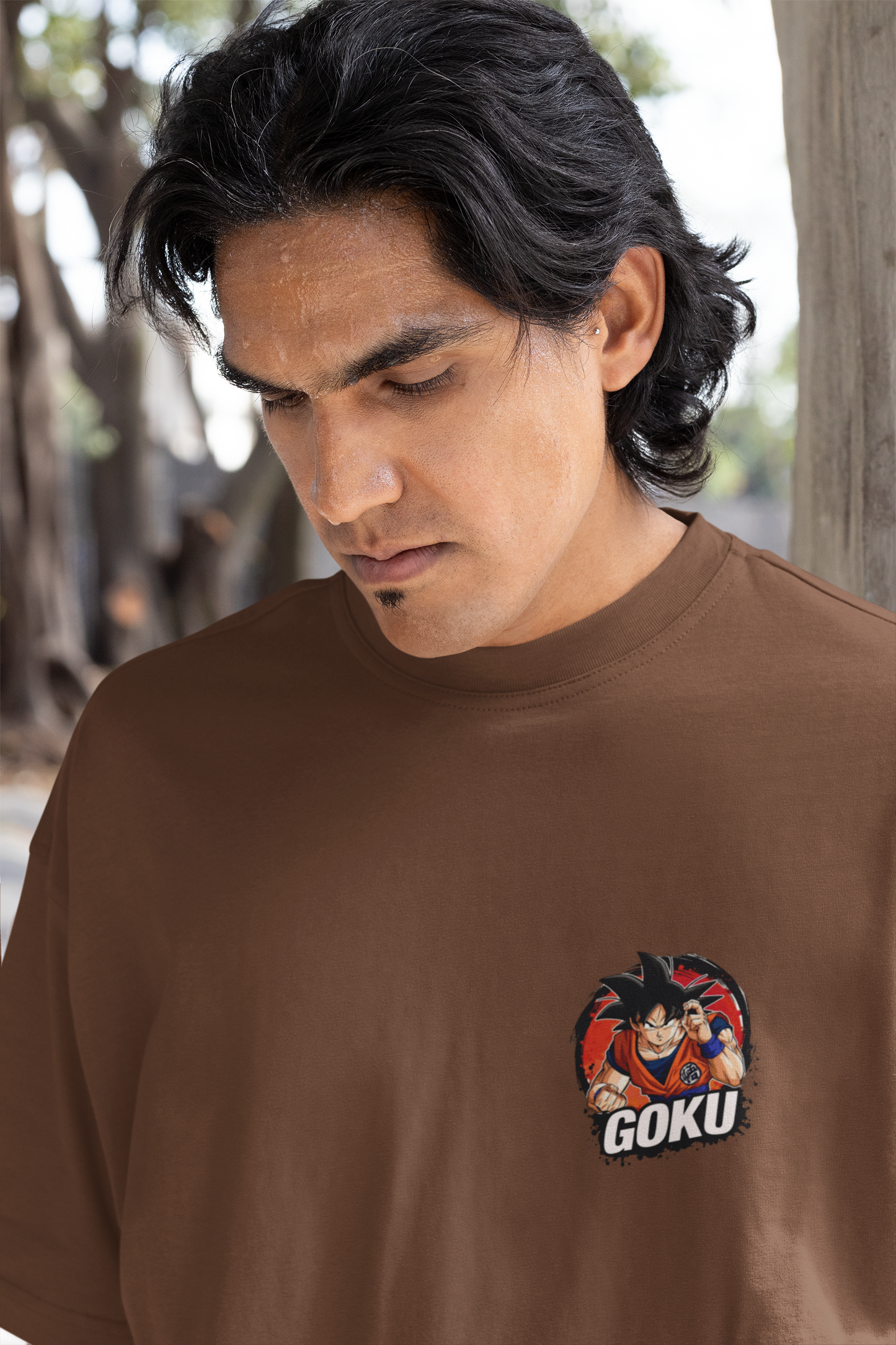 Goku Oversized Men's Cotton T-shirt