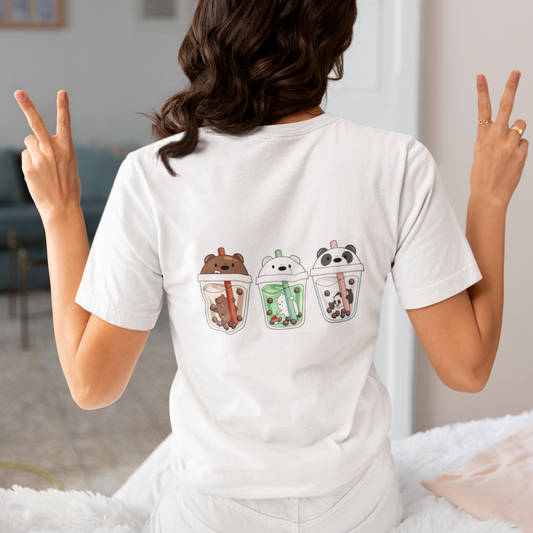 Minimal “BFF Heartbeat” T-Shirt – Light Grey