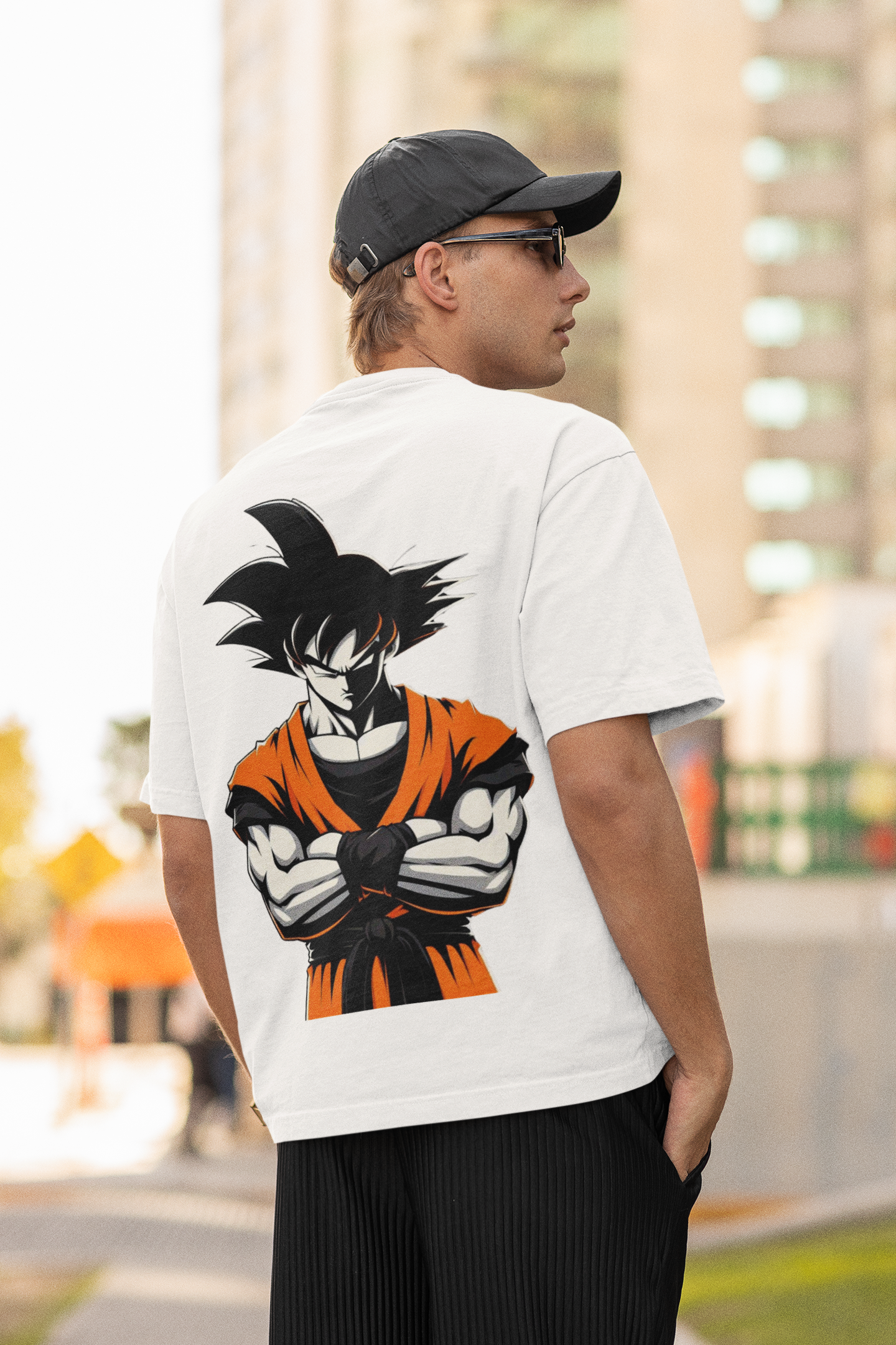Goku Oversized Men's Cotton T-shirt