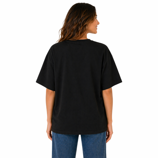 Minimal Heart Print Oversized T-Shirt for Women | Soft Cotton Casual Tee