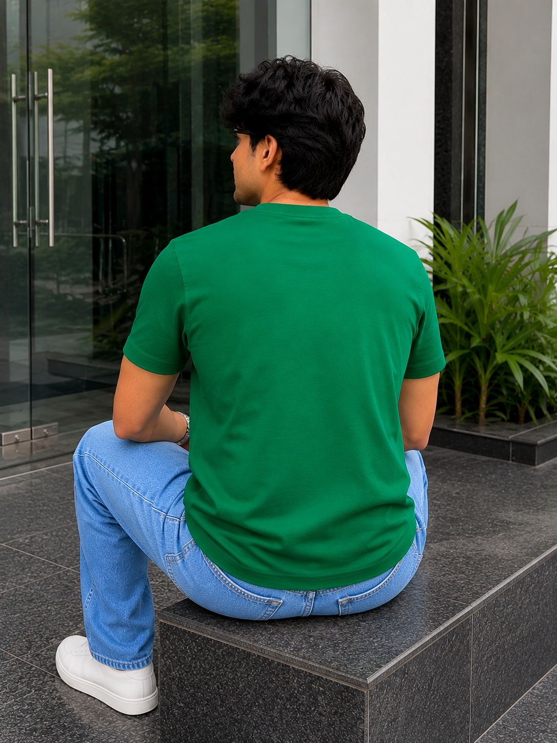 Pd Clori Men's Solid Green T-Shirt