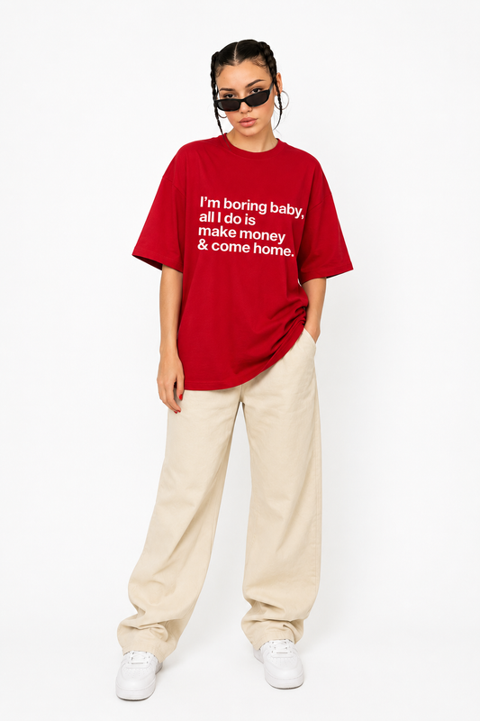 I’m Boring Baby Oversized Graphic T-Shirt