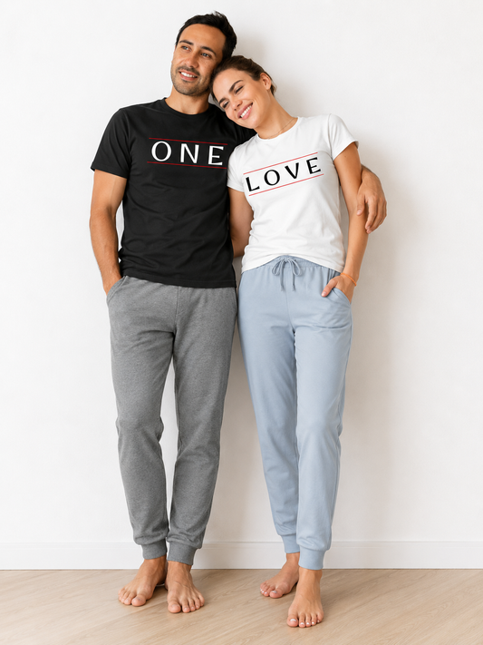 ONE LOVE Matching Couple T-Shirts