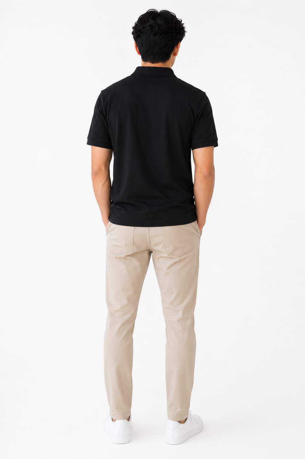 Classic Black Polo T-Shirt for Men | Smart Casual Collared Cotton Polo Tee