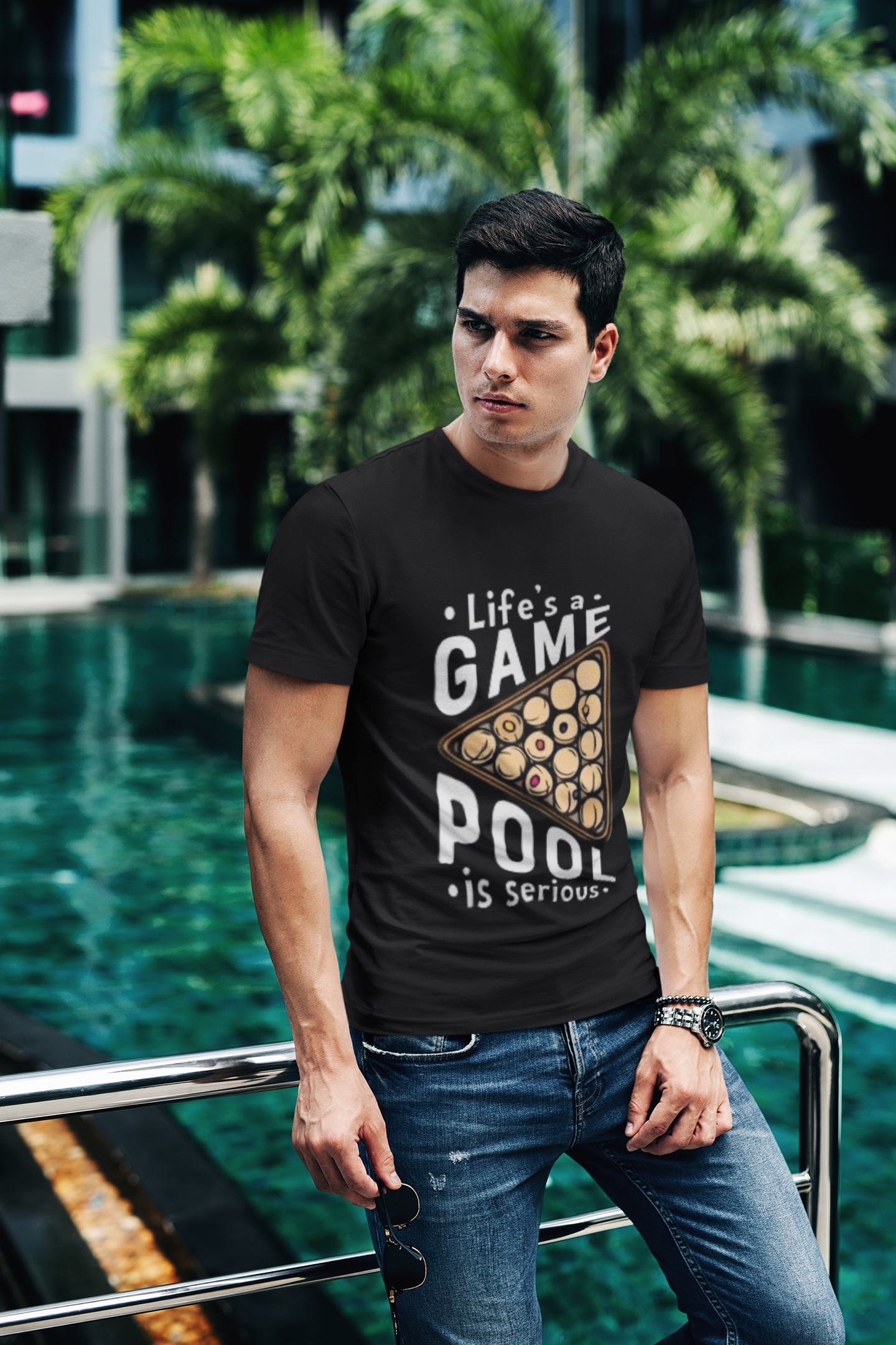 Life’s a Game Regular Men’s Cotton T-Shirt – Casual Typography Graphic Tee