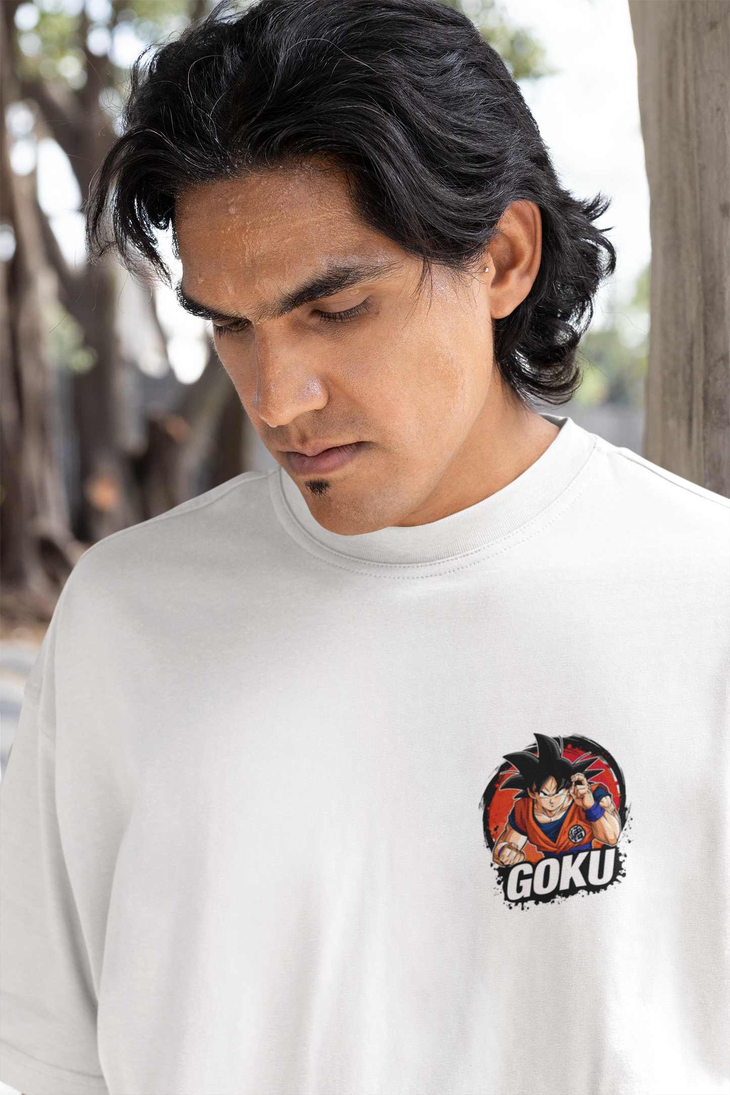 Goku Oversized Men's Cotton T-shirt