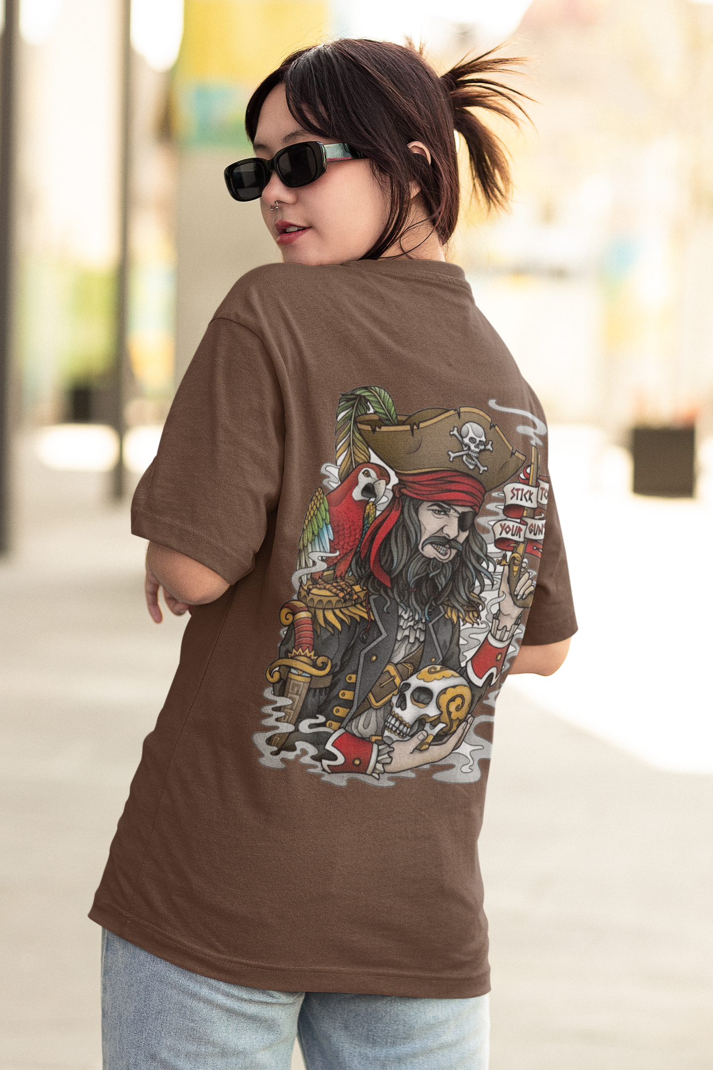 Pirates of the Caribbean Oversized Women's Cotton T-shirt