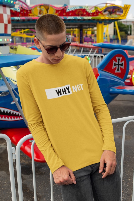 Why Not Graphic Print Men’s T-Shirt – Casual Motivational Cotton Tee