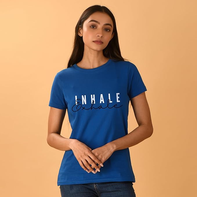 Inhale Exhale Men’s Graphic Printed T-Shirt | Breath-Inspired Motivational Tee