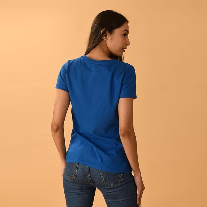 “Do It for Yourself” Motivational Heart Graphic T-Shirt – Royal Blue