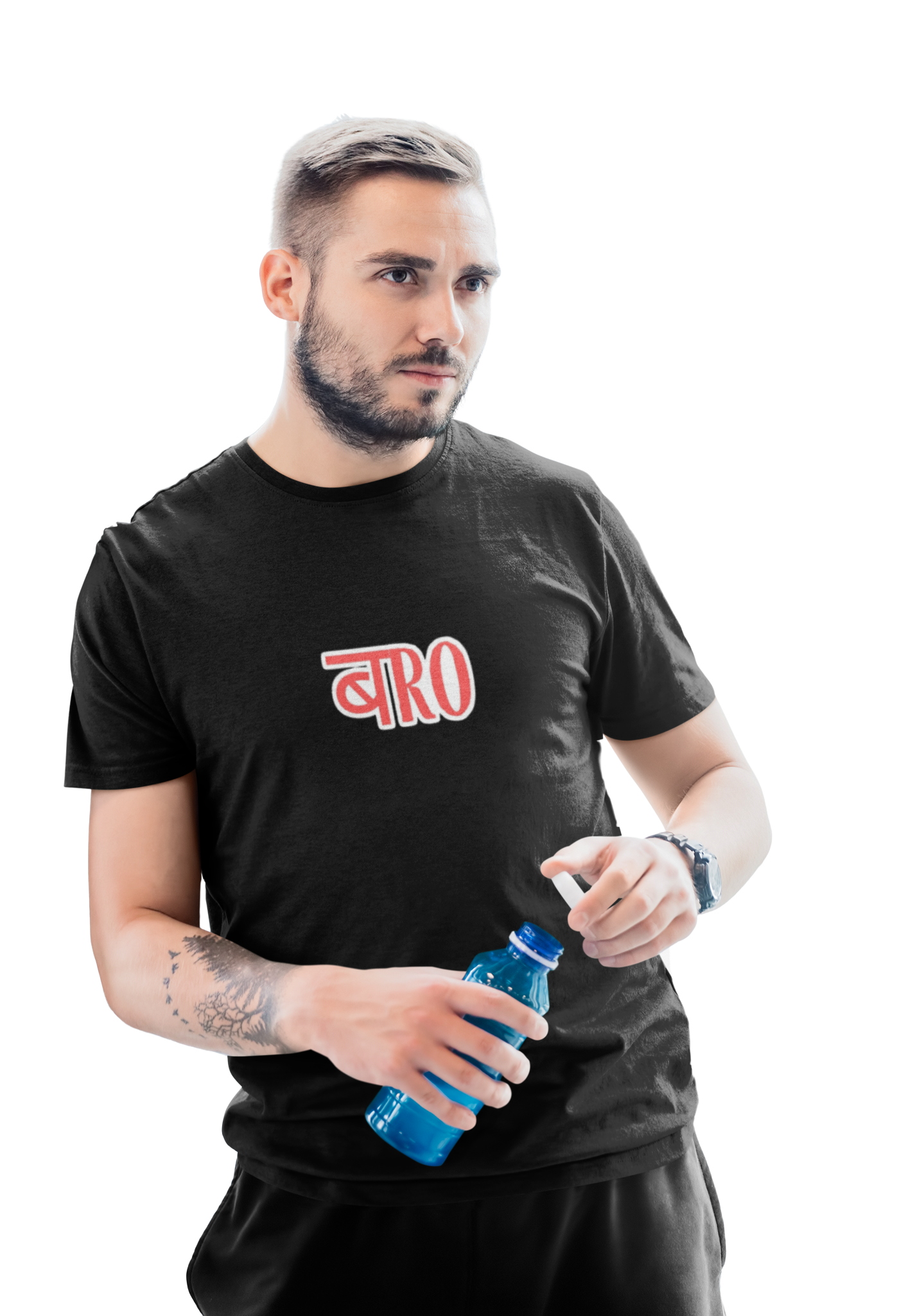 Bro Men’s Graphic Printed Black T-Shirt | Trendy Casual Wear