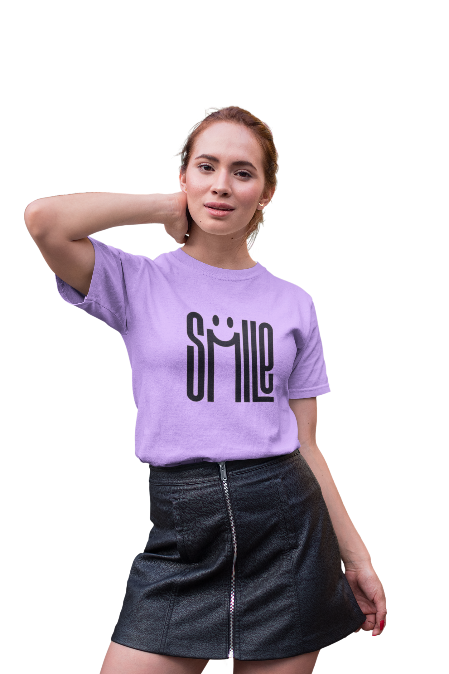 Bold Red "Smile" Graphic T-Shirt for Women
