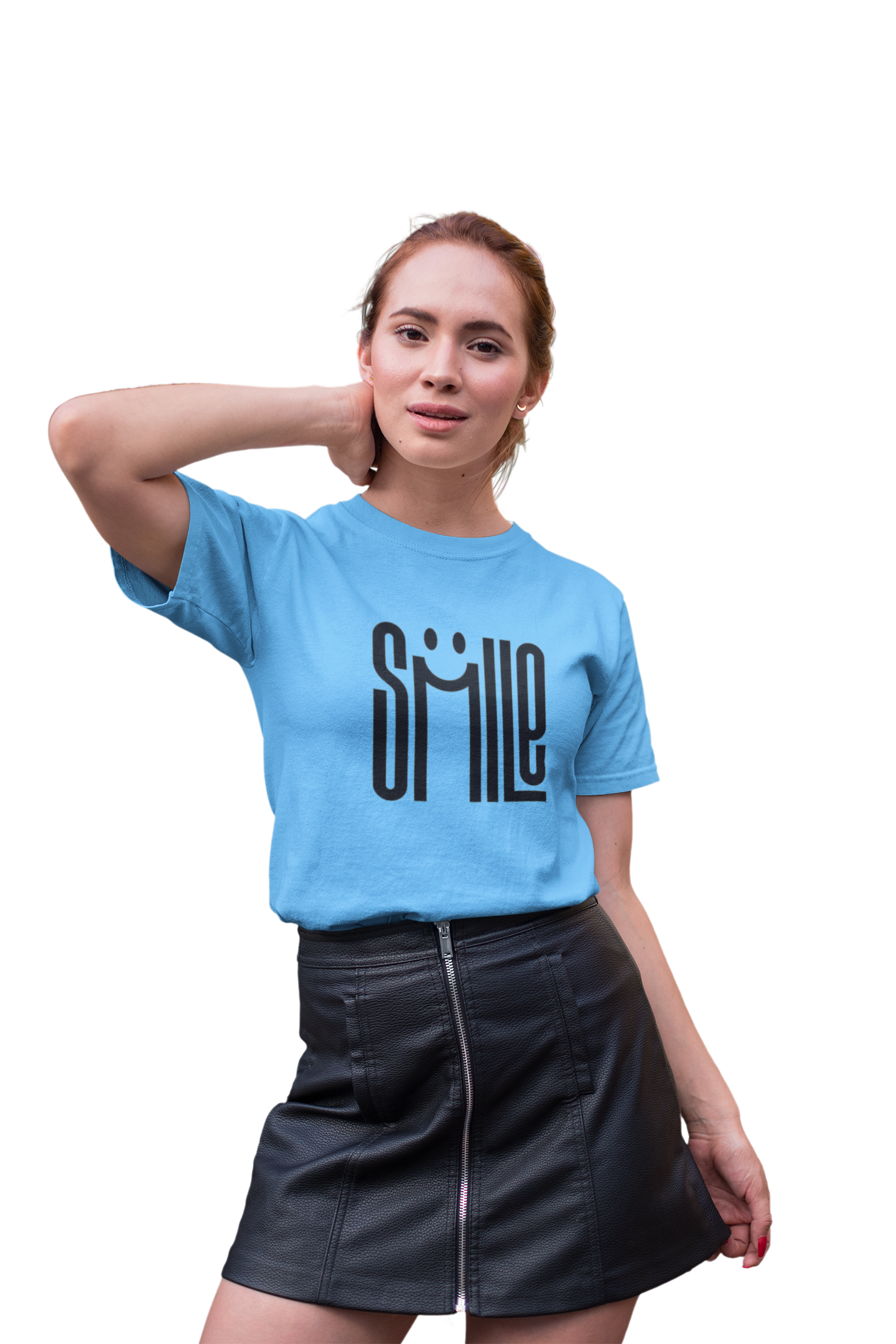 Bold Red "Smile" Graphic T-Shirt for Women