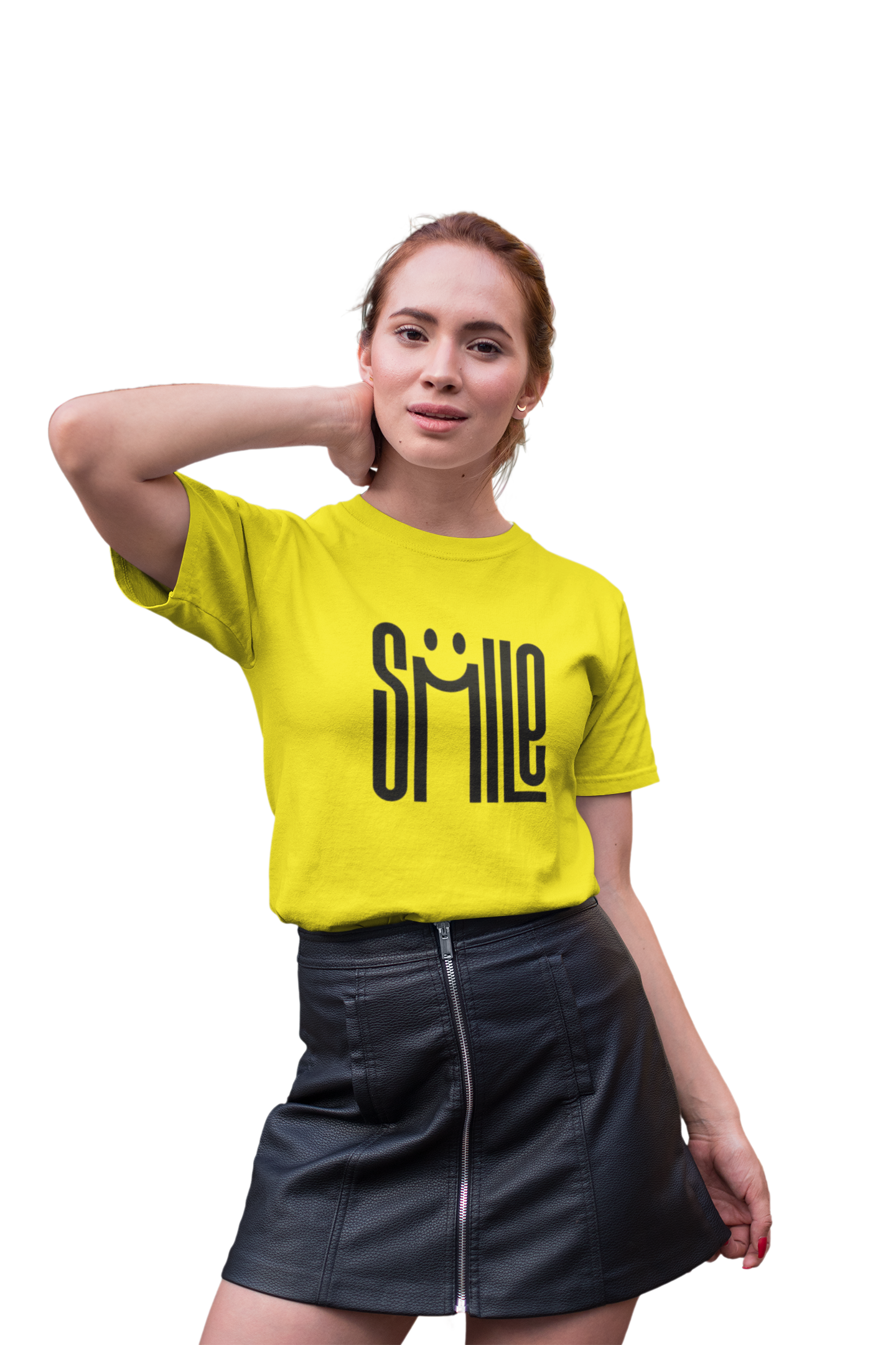 Bold Red "Smile" Graphic T-Shirt for Women