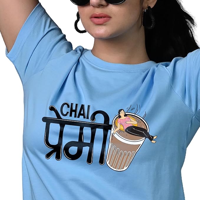 Red Chai Premi Graphic Tee – Quirky Desi Style