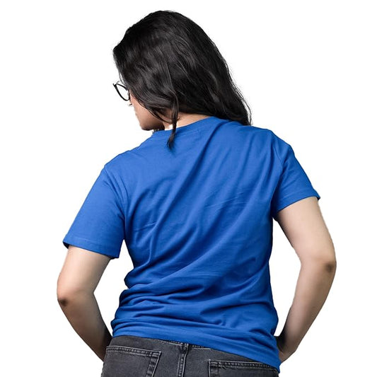 “The Best Time for Ice Cream is Always” Oversized T-Shirt – Royal Blue Cotton Tee