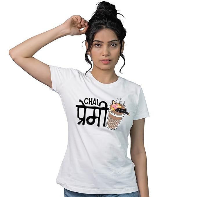 Red Chai Premi Graphic Tee – Quirky Desi Style
