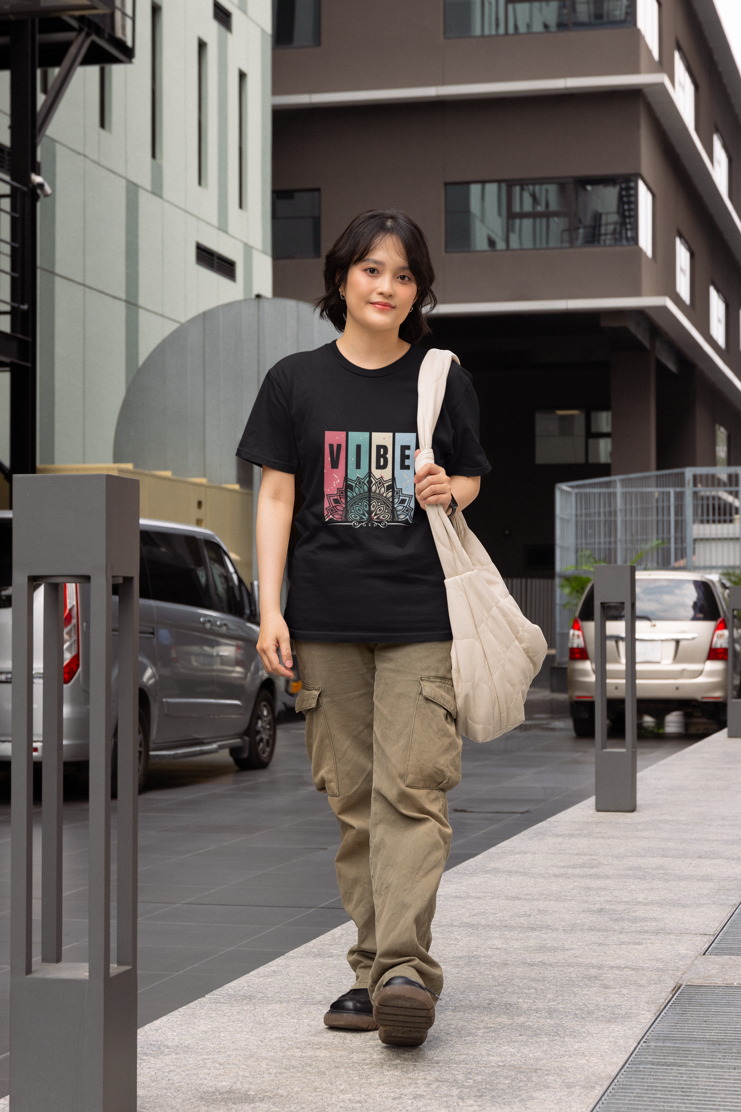 VIBE Graphic Printed Black T-Shirt | Casual Unisex Tee