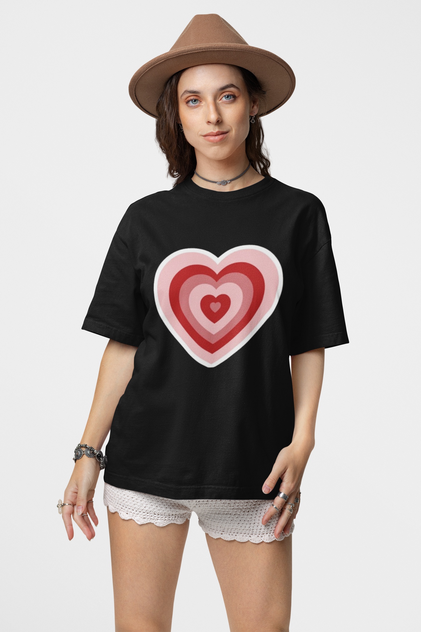 Layered Heart Love Graphic T-Shirt