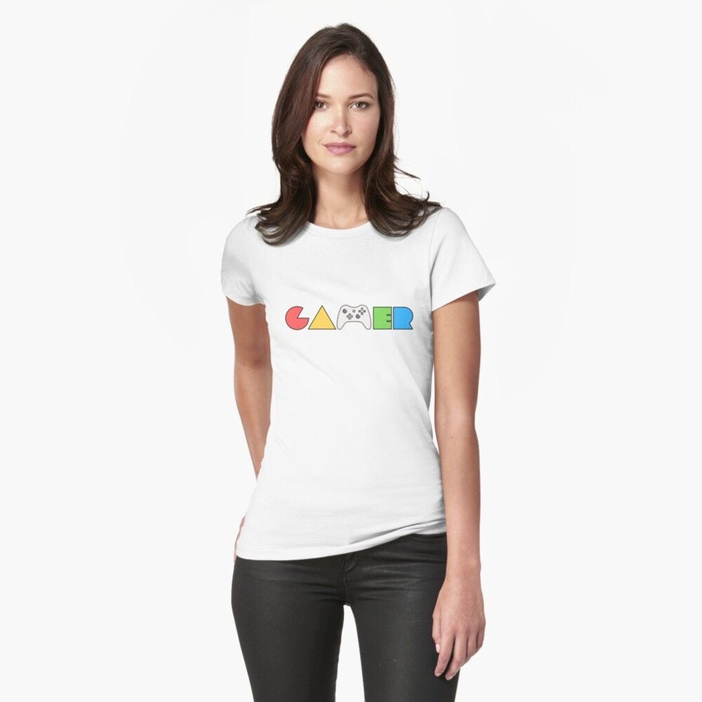 Color Block Gamer Graphic T-Shirt