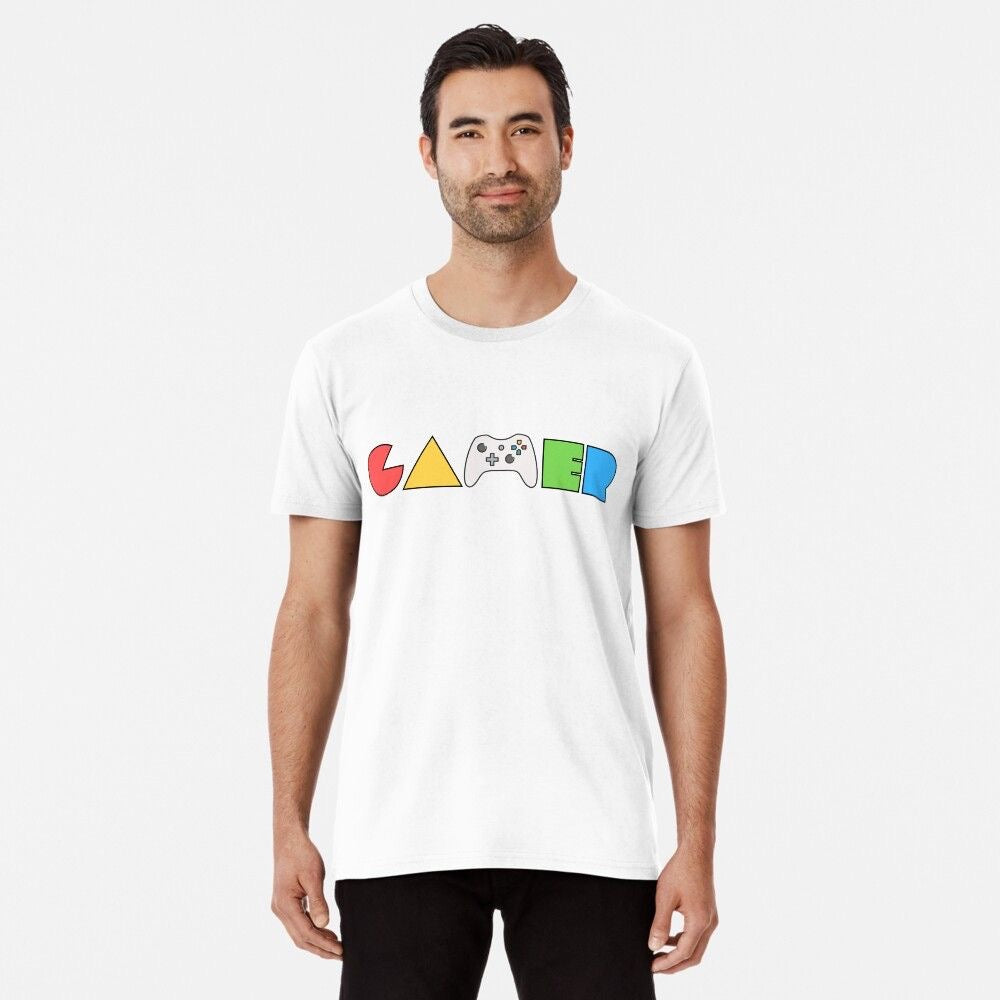 Color Block Gamer Graphic T-Shirt