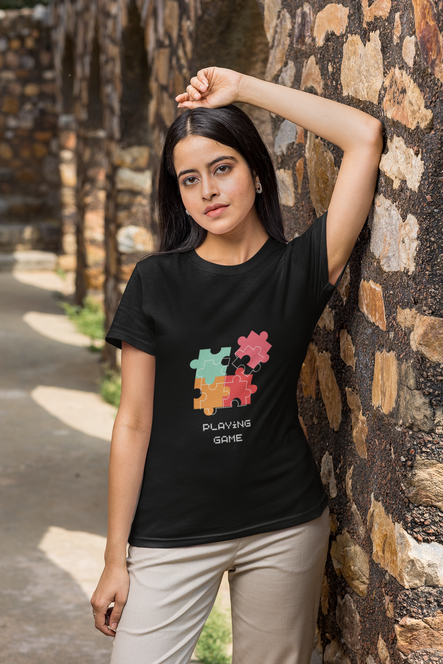 Puzzle Play "Playing Game" Graphic T-Shirt