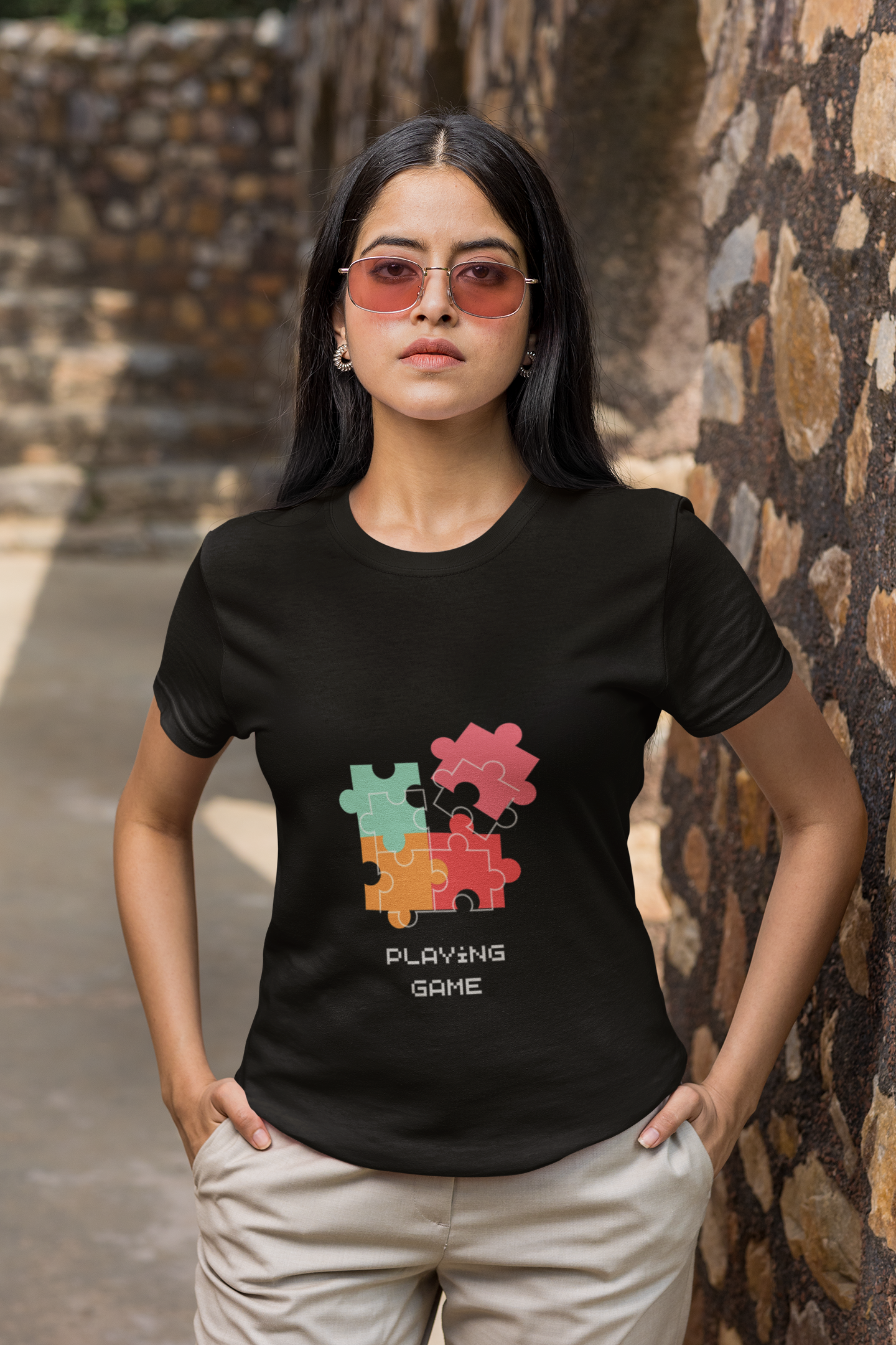 Puzzle Play "Playing Game" Graphic T-Shirt