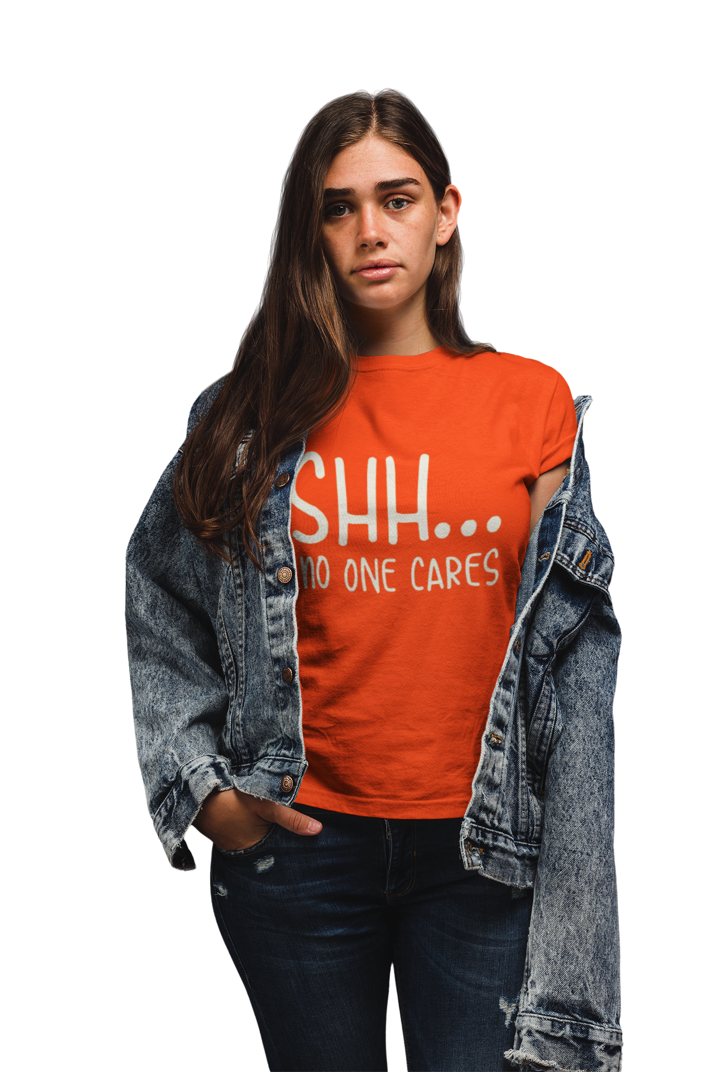 “Shh... No One Cares” Bold Attitude T-Shirt