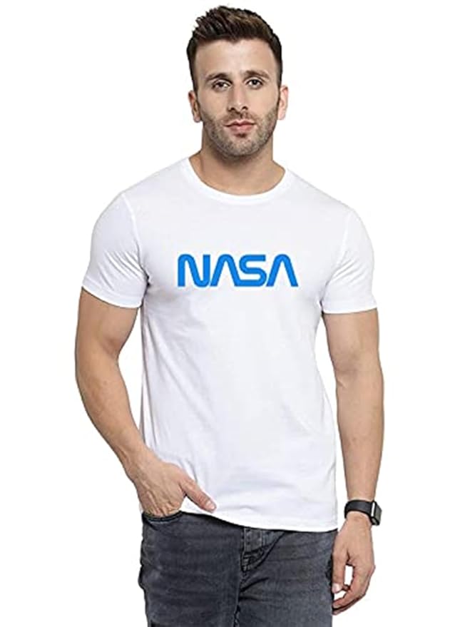 NASA Logo Printed T-Shirt – Space-Inspired Casual Graphic Tee