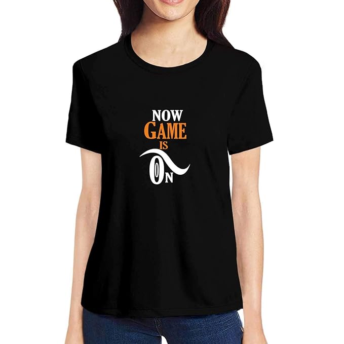 Now Game is On Graphic Printed Black T-Shirt