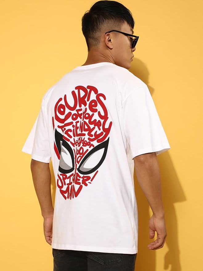 Spiderman Minimal Graphic Printed T-Shirt – Calm Style for Marvel Fans