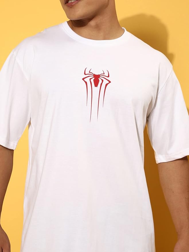 Spiderman Minimal Graphic Printed T-Shirt – Calm Style for Marvel Fans